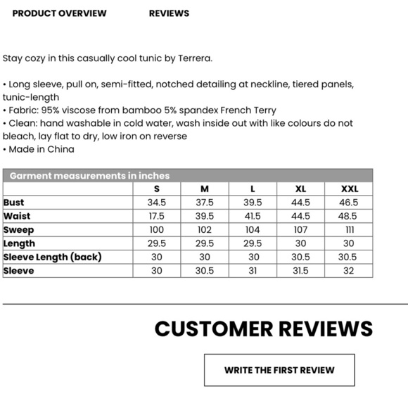 Nwt TERERRA tiered tunic - Picture 2 of 5